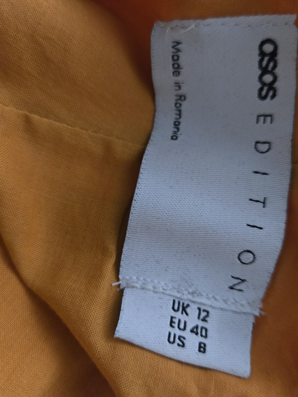 Women's Orange Balloon Hem Mini Dress - Picture 6 of 6
